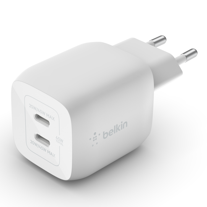 45W 듀얼 PPS USB-C GaN 가정용 충전기, 화이트, , hi-res